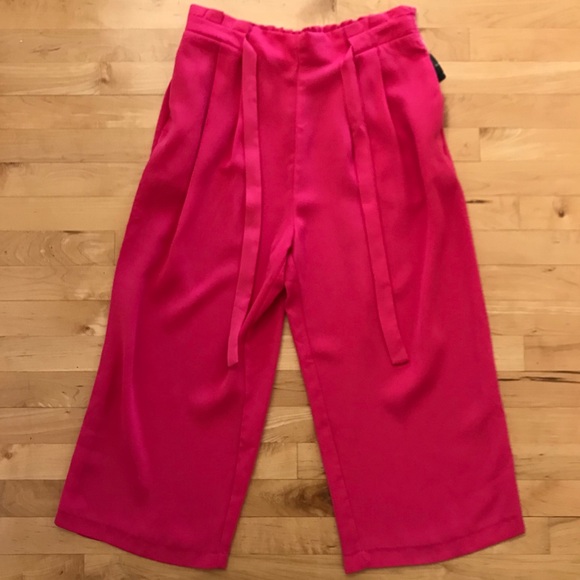 Zara | Pink Flow Trouser Capris. Size large - Picture 2 of 6